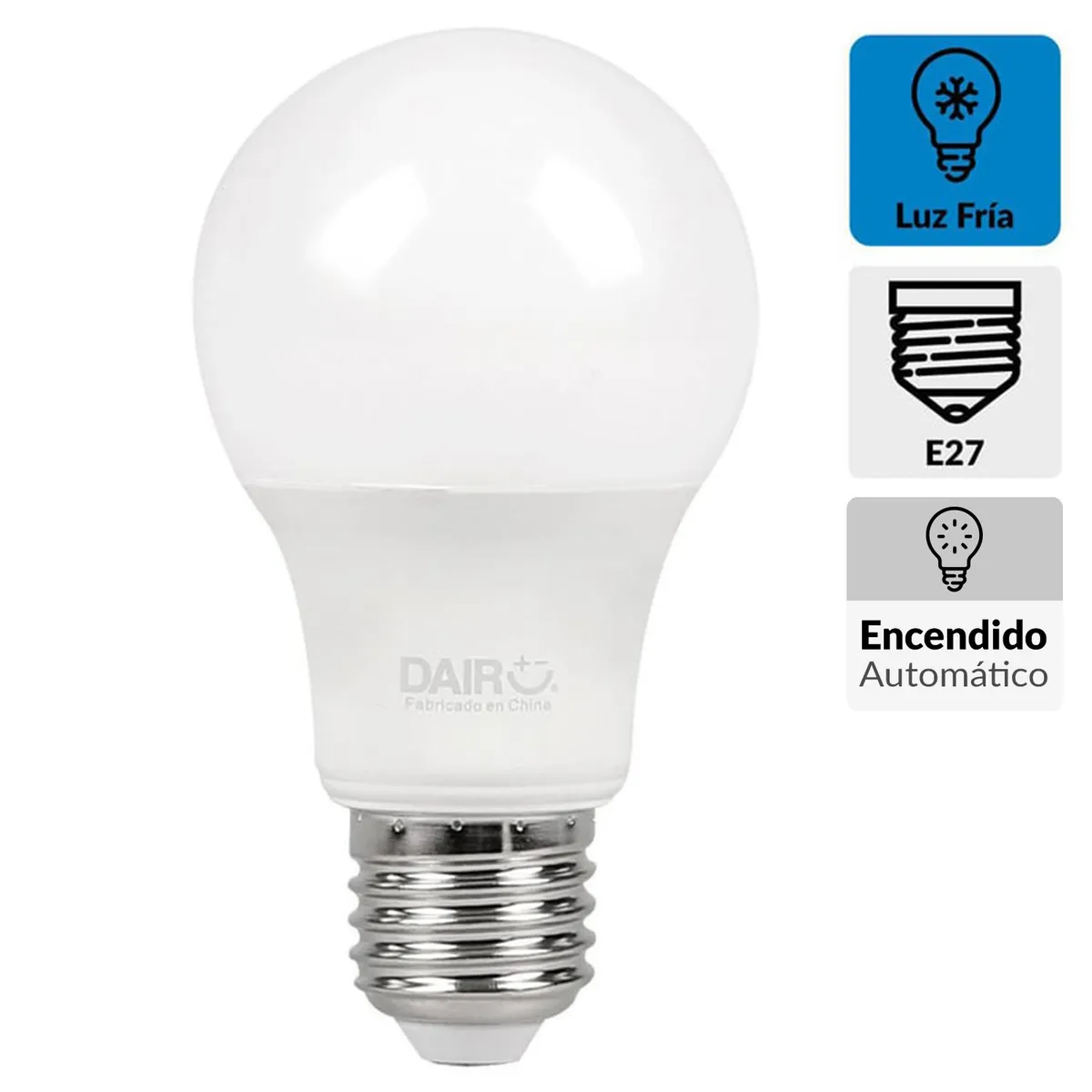 DAIRU - Ampolleta Led Sensor Día 9 W E27 806 lm Luz Fría