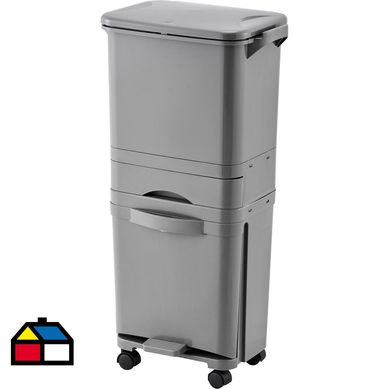 Papelero 3 compartimientos 45 l.