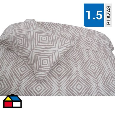 Colcha polycot jaq rombos 1.5 plazas