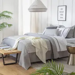 HOMY - Cubrecama Quilt Super king Gris