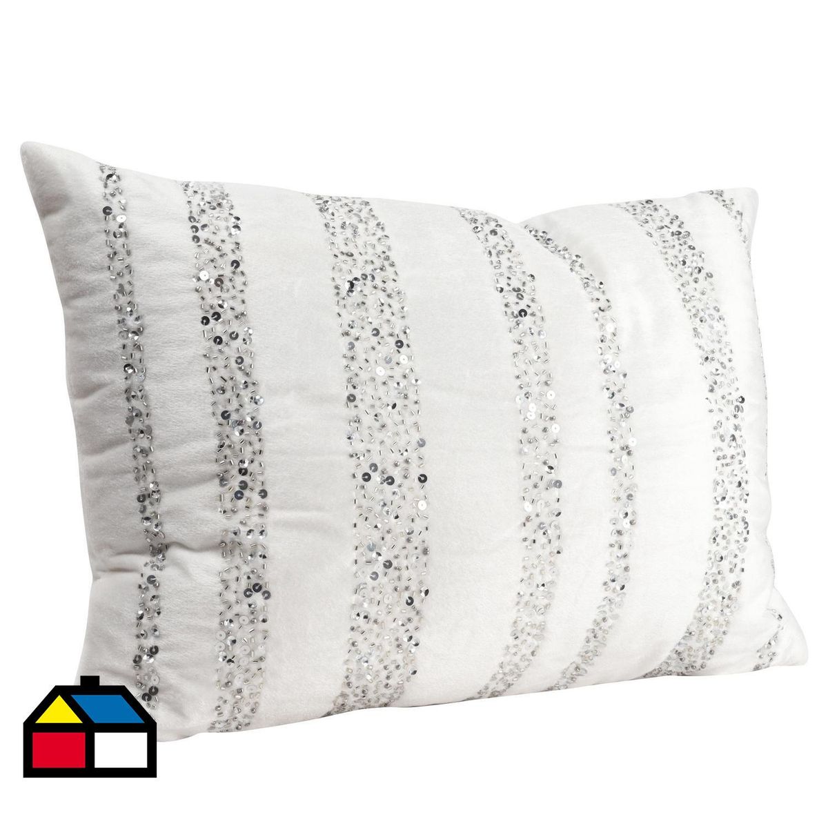 HOMY - Cojín velvet lentejuelas 35x50 cm