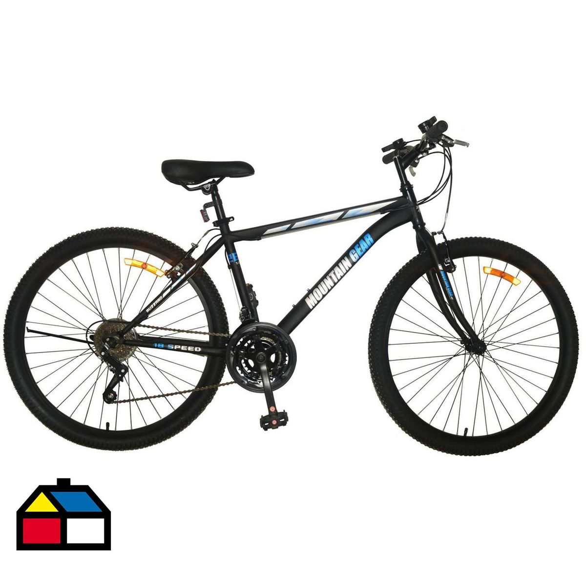 MOUNTAIN GEAR - Bicicleta mtb aro 26 buzzar negro.