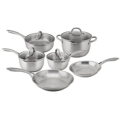 Imagen 2 del producto Batería de cocina 10 Piezas Acero inoxidable Bateria Plateado