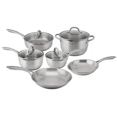 JUST HOME COLLECTION - Batería de cocina 10 piezas inox