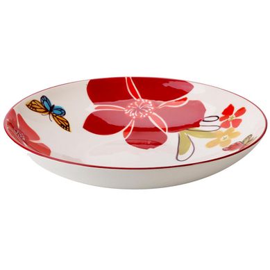 Ensaladera 35cm flores mariposa