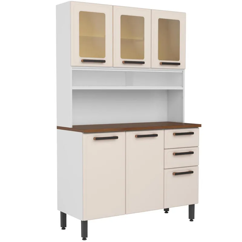 BERTOLINI - Kit Mueble Cocina de Metal Origens arena 120x192x48 cm