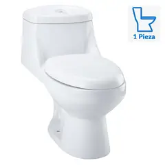CORONA - Sanitario One piece a Piso 30,5 cm 6 Litros Oporto Blanco