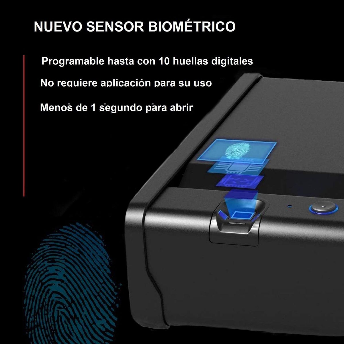 SENTRYSAFE - Caja fuerte para 2 pistolas con huella digital