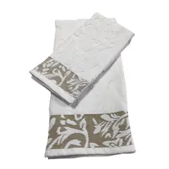 JUST HOME COLLECTION - Set toalla cara + manos blanca