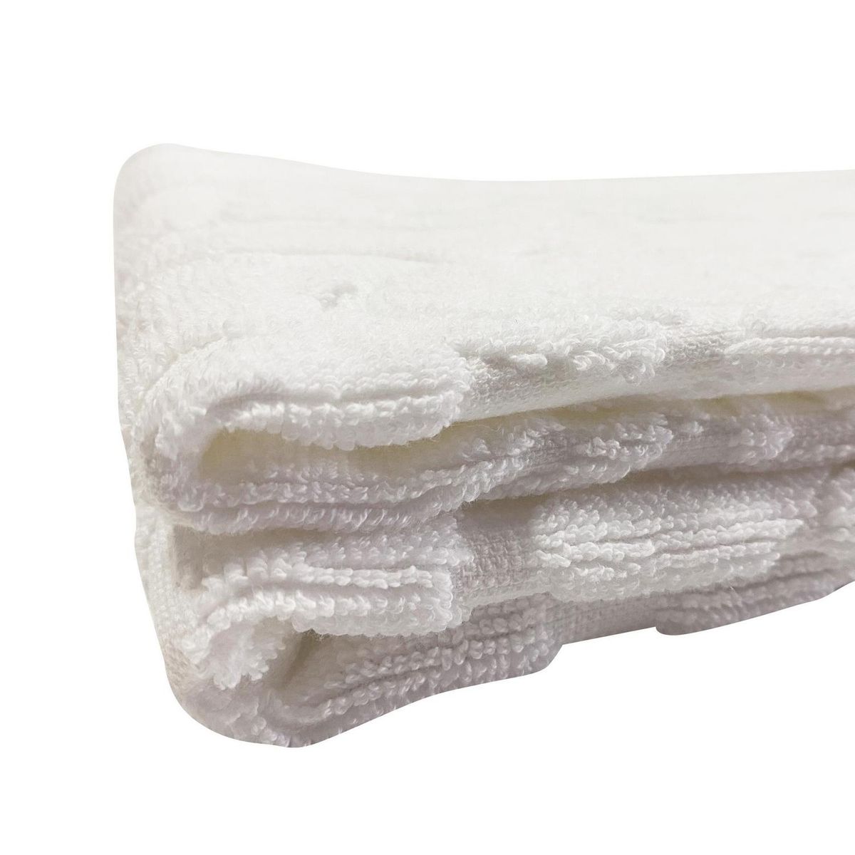 JUST HOME COLLECTION - Set toalla cara + manos blanca