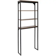 SENSI DACQUA - Estante para Baño Melamina 3 Nivel(es) 65x178x19 cm Roble/Negro