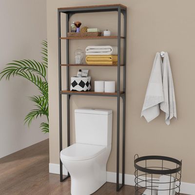 Imagen 2 del producto Estante para Baño Melamina 3 Nivel(es) 65x178x19 cm Roble/Negro