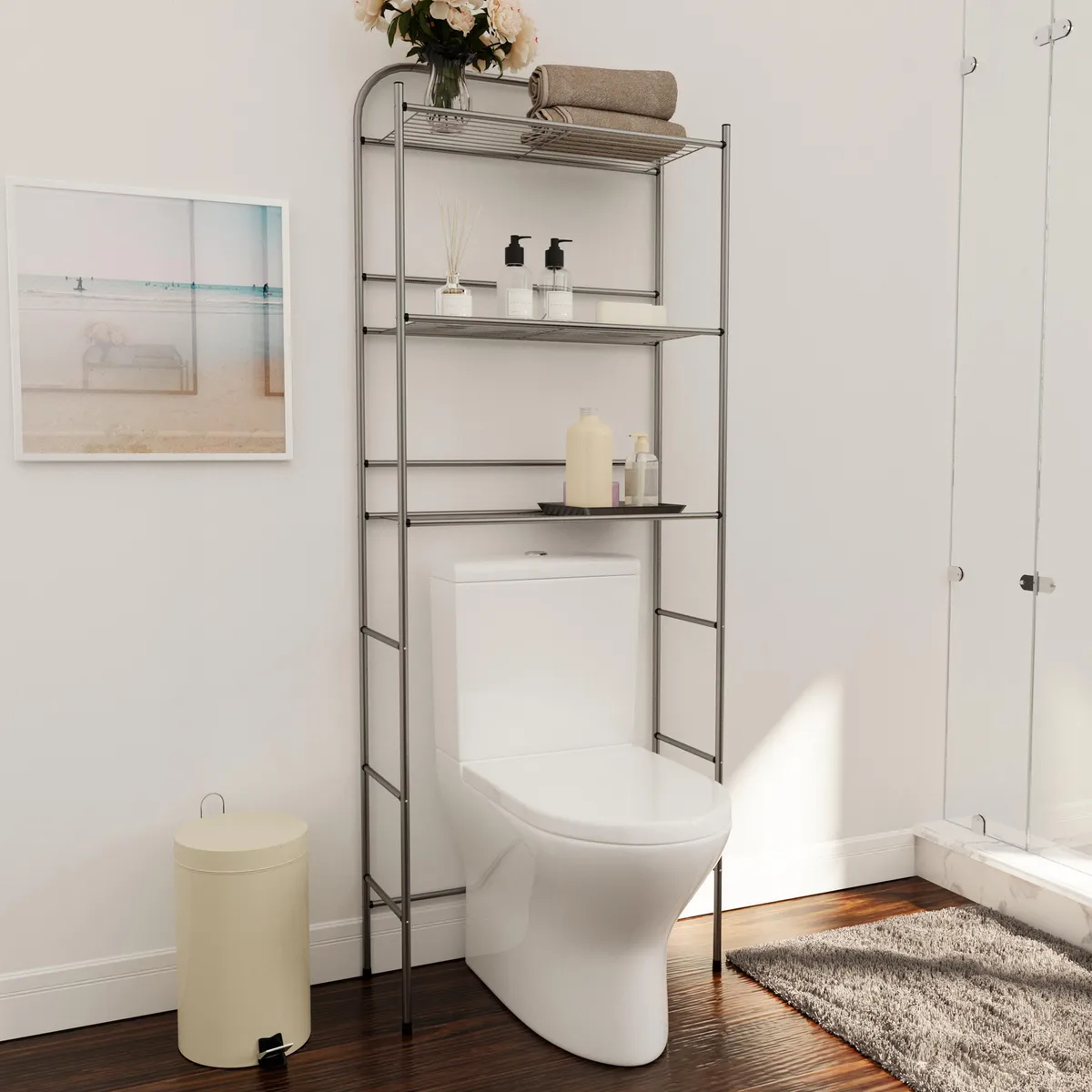Estante Metálico Para Baño 3 Niveles 61X165X25 Cm, marca SENSI DACQUA - Foto 2