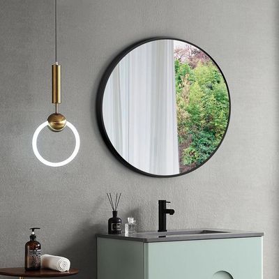 Imagen 2 del producto Espejo redondo 80 cm negro mate