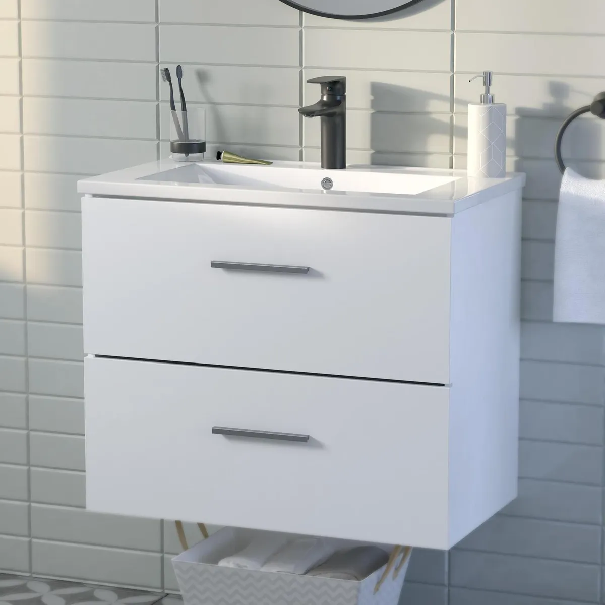 SENSI DACQUA - Mueble baño lvm key 60x46x52cm bl
