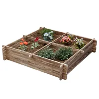 Huerto Piso de Madera 100x20 cm Café