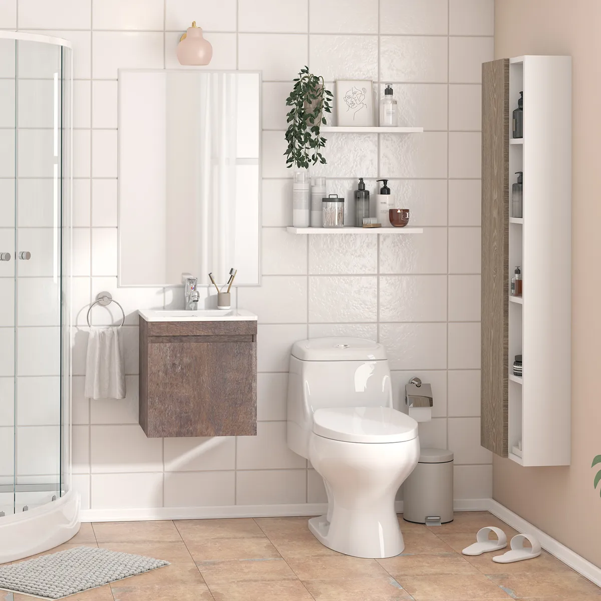 SENSI DACQUA - Mueble Baño con Lavamanos Bonsai 43x43x47 cm