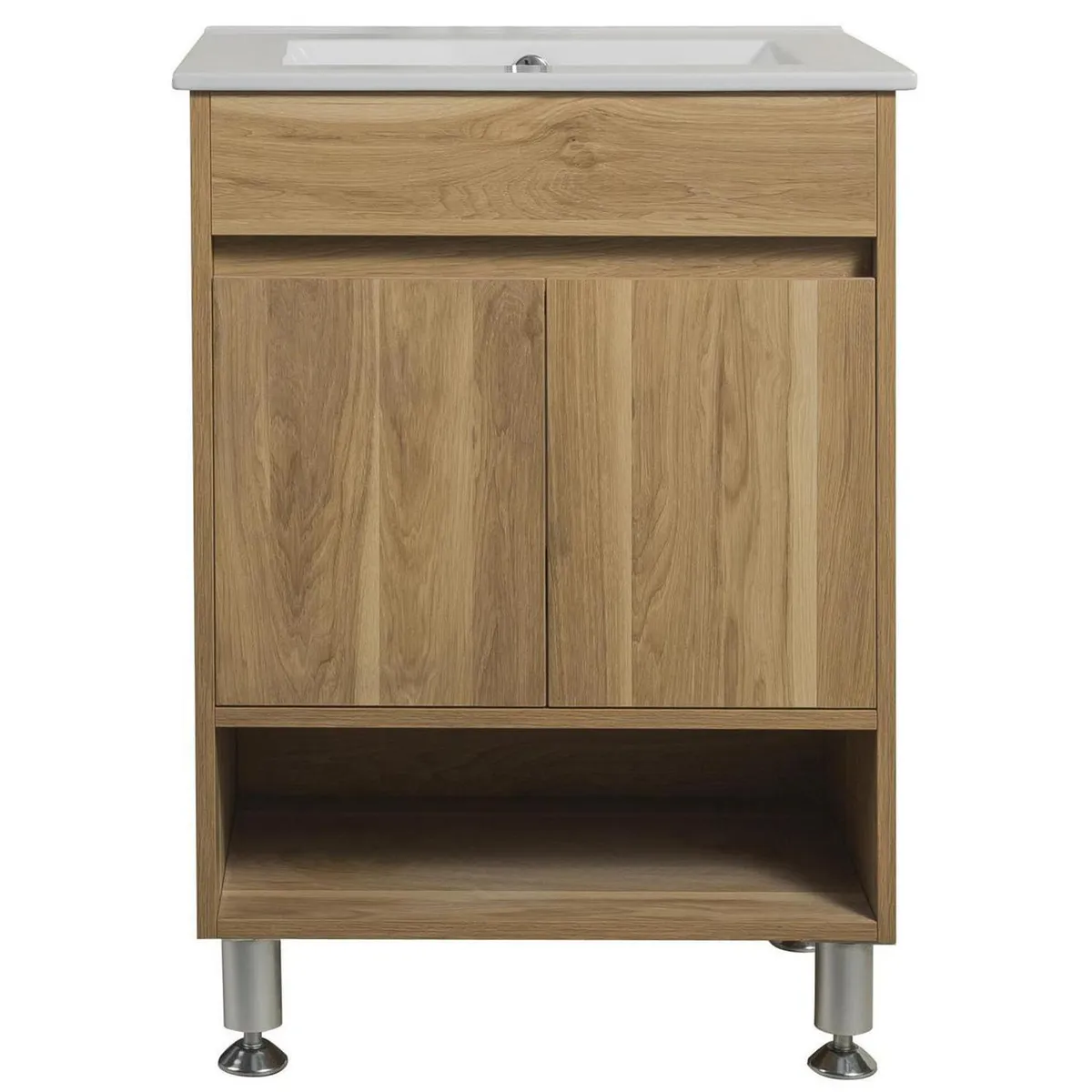 SENSI DACQUA - Mueble Baño con Lavamanos Roble claro 61x85x46.5 cm