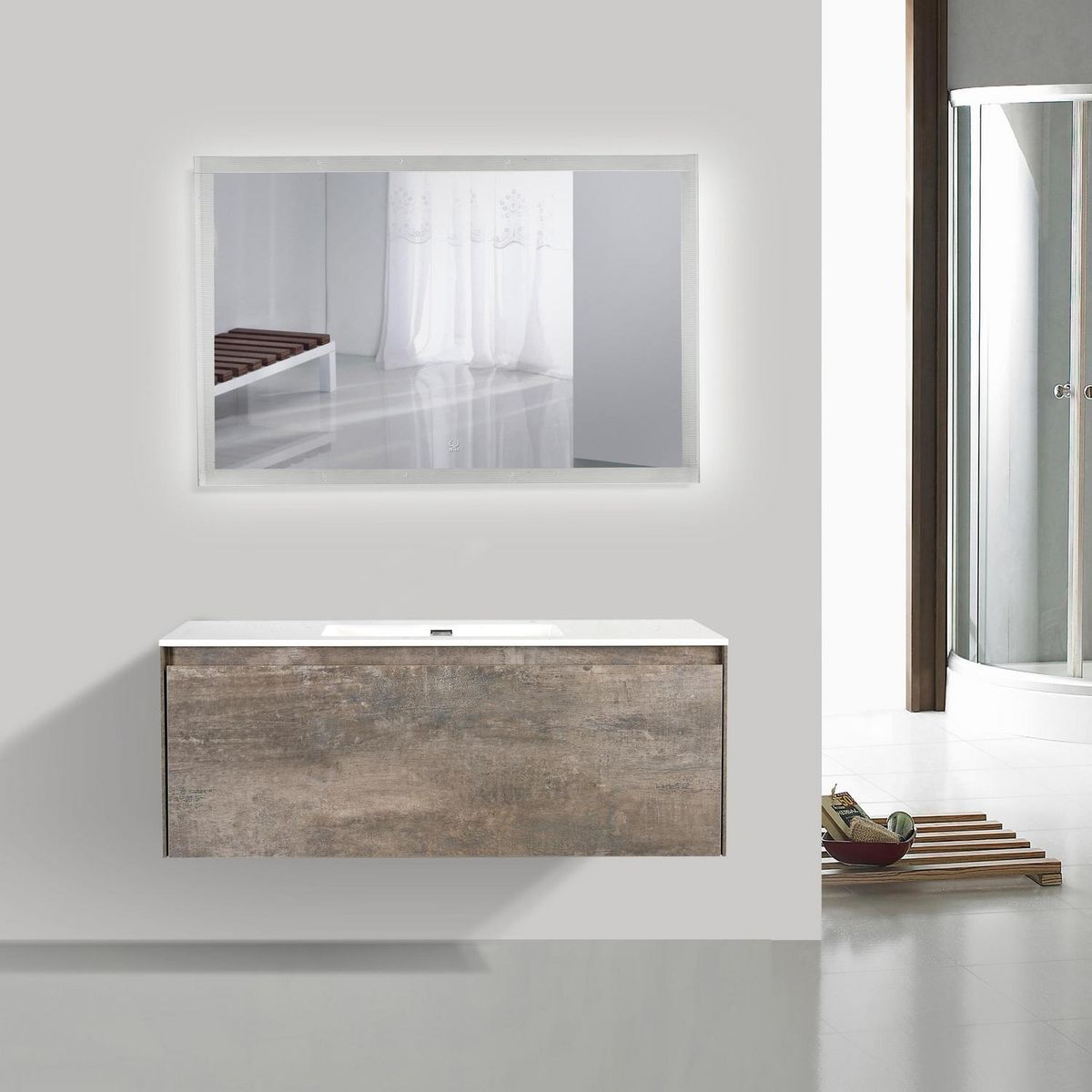SENSI DACQUA - Mueble baño lvm slim 119.2x47.4x46 1cajon doble
