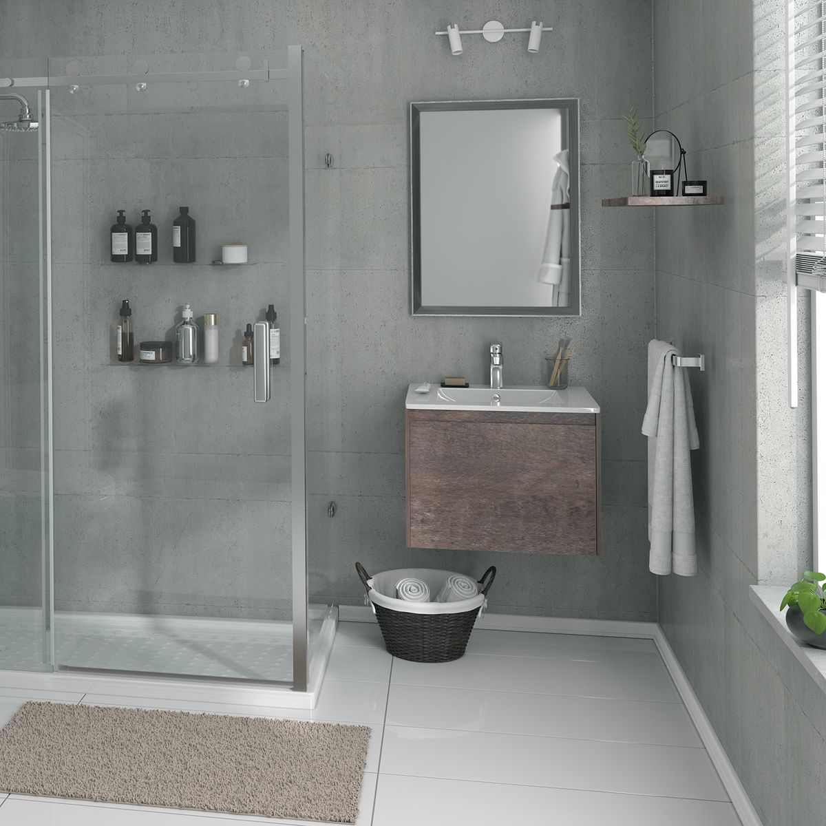 SENSI DACQUA - Mueble baño lvm slim 59.2x47.4x46