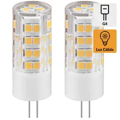 DAIRU - Pack 2 Led Bipin 4 W G4 320 lm Luz Cálida