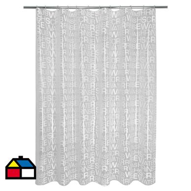 Cortina de bao peva 180x180 cm letras