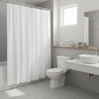 Forro Cortina Baño Blanco 140x200cm con Iman