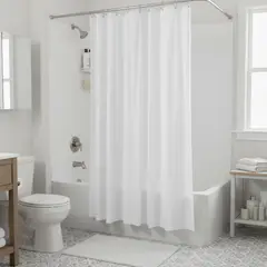 CASA BONITA - Forro Cortina Baño Blanco 178x180cm con Iman