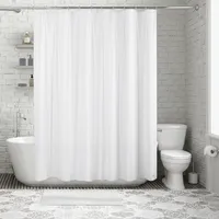 Forro Cortina Baño Blanco 190x195cm con Iman