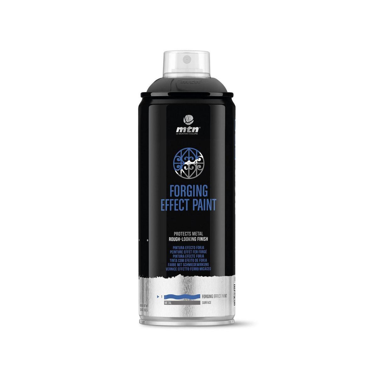 MONTANA COLORS - Pintura Efecto Forjas Spray 0.4 l Mate Negro