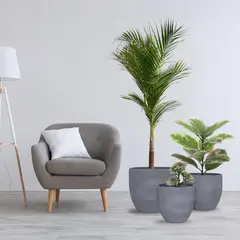JUST HOME COLLECTION - Set 3 Maceteros Viena Plomo