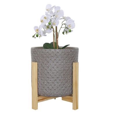 Maceta con base taupe 29x30 cm