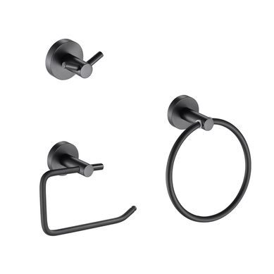 Set de 3 piezas negro mate