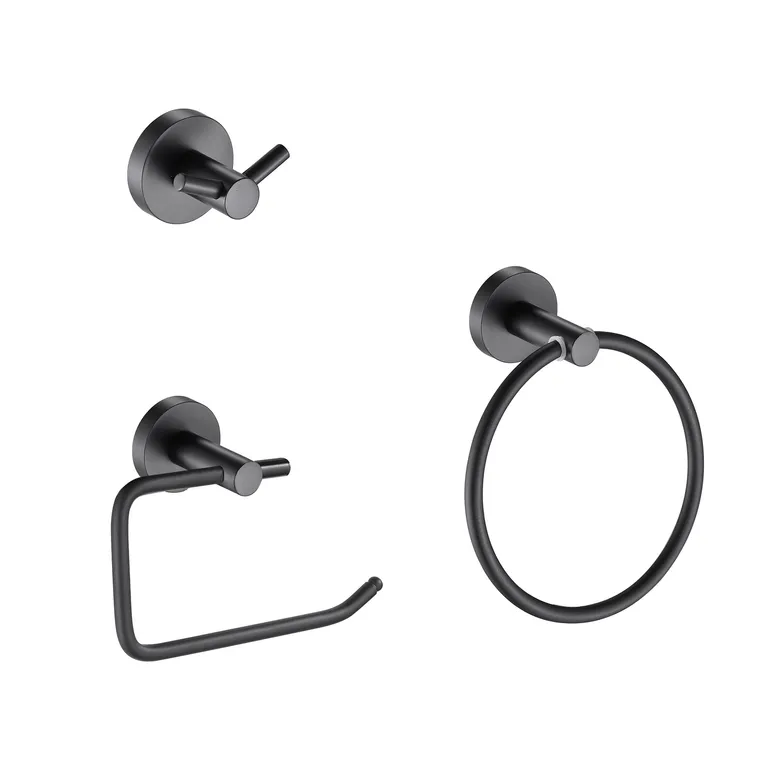 Set De Accesorios Baño 3 Piezas Toallero Argolla Chicago