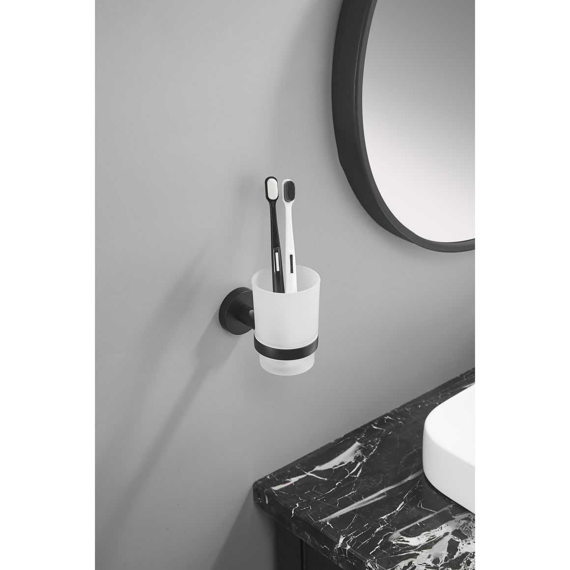 SENSI DACQUA Porta Vaso Negro Mate Chicago Baño | Falabella Chile