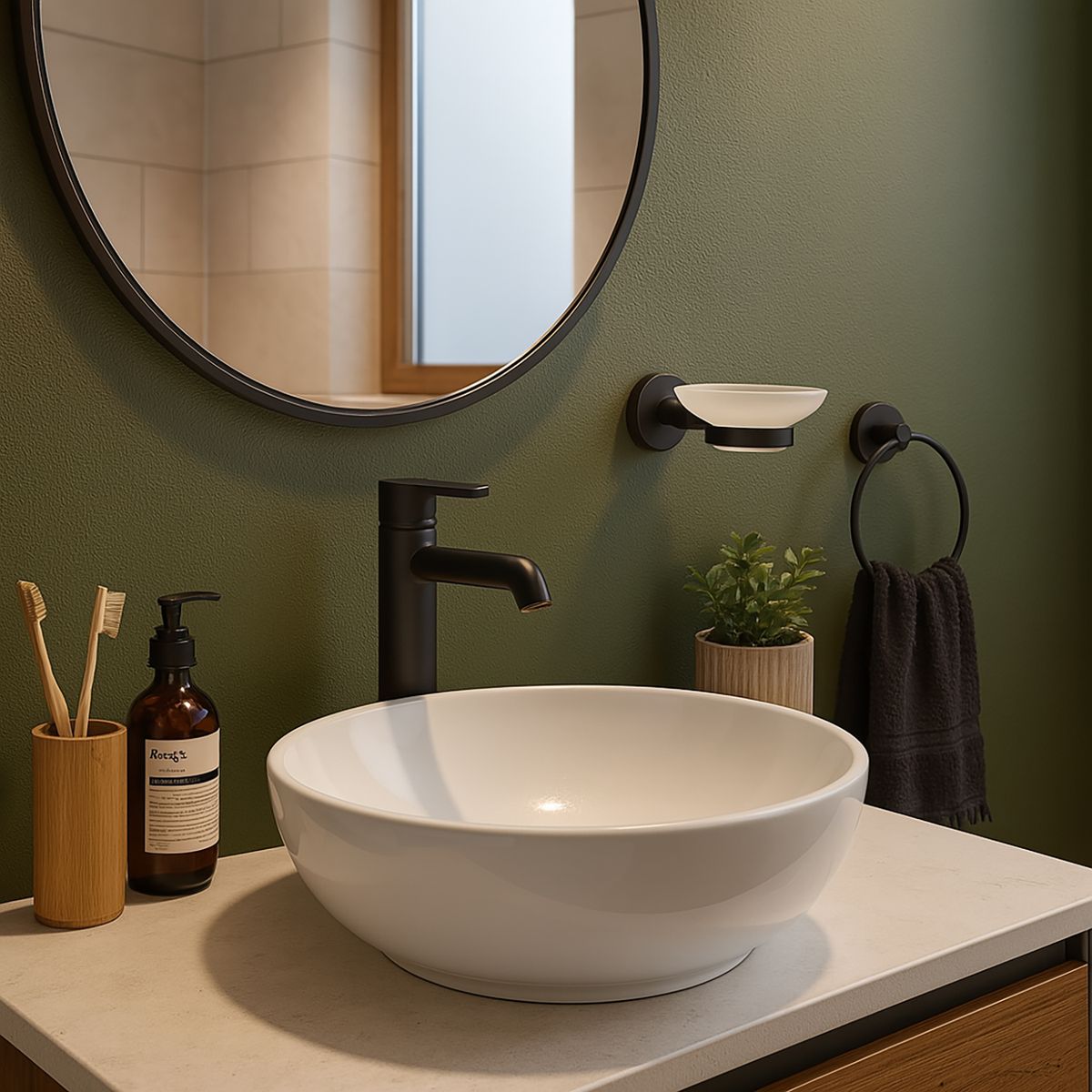 SENSI DACQUA - Porta jabón negro mate