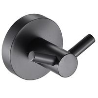 Gancho doble negro mate