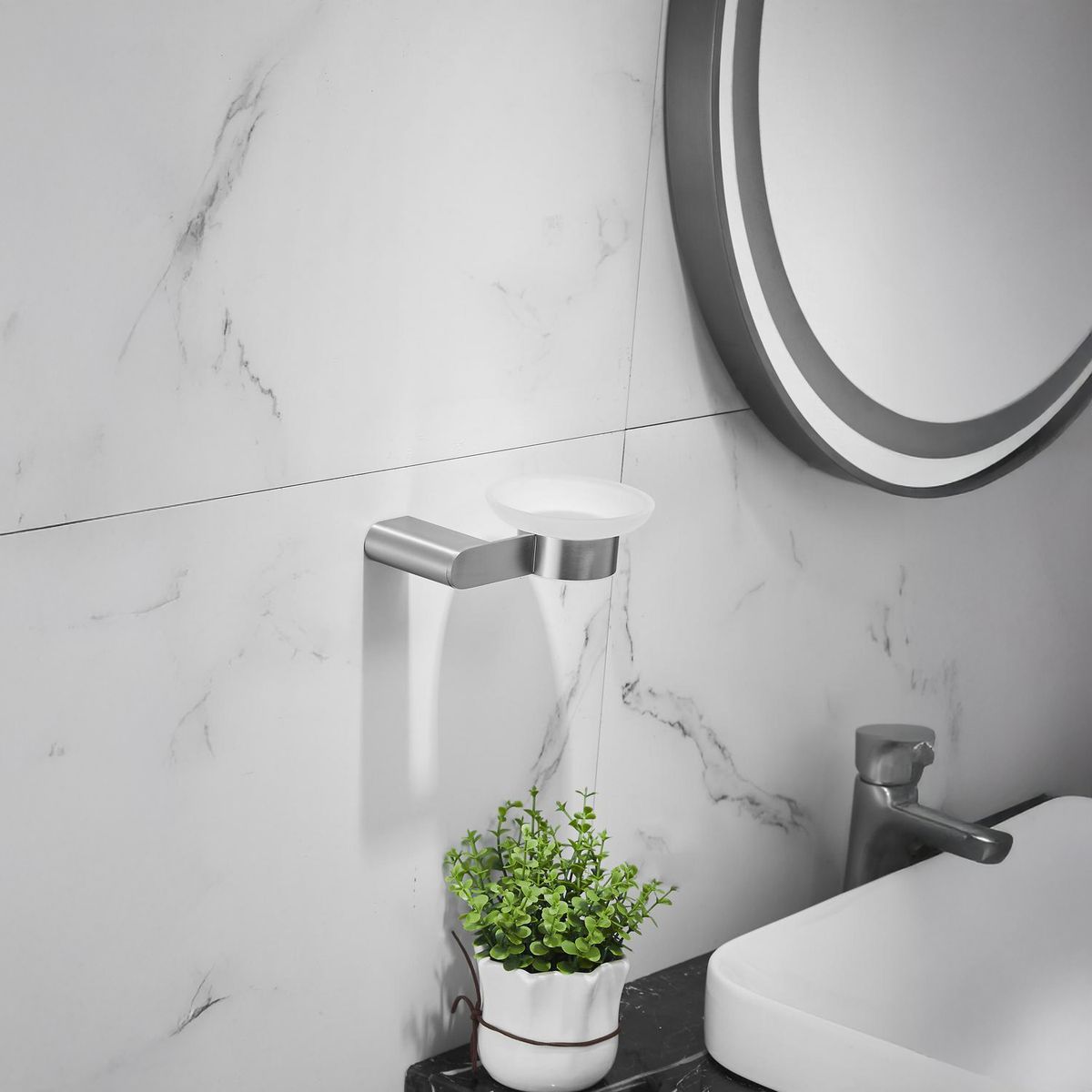 SENSI DACQUA - Porta jabón acabado niquel