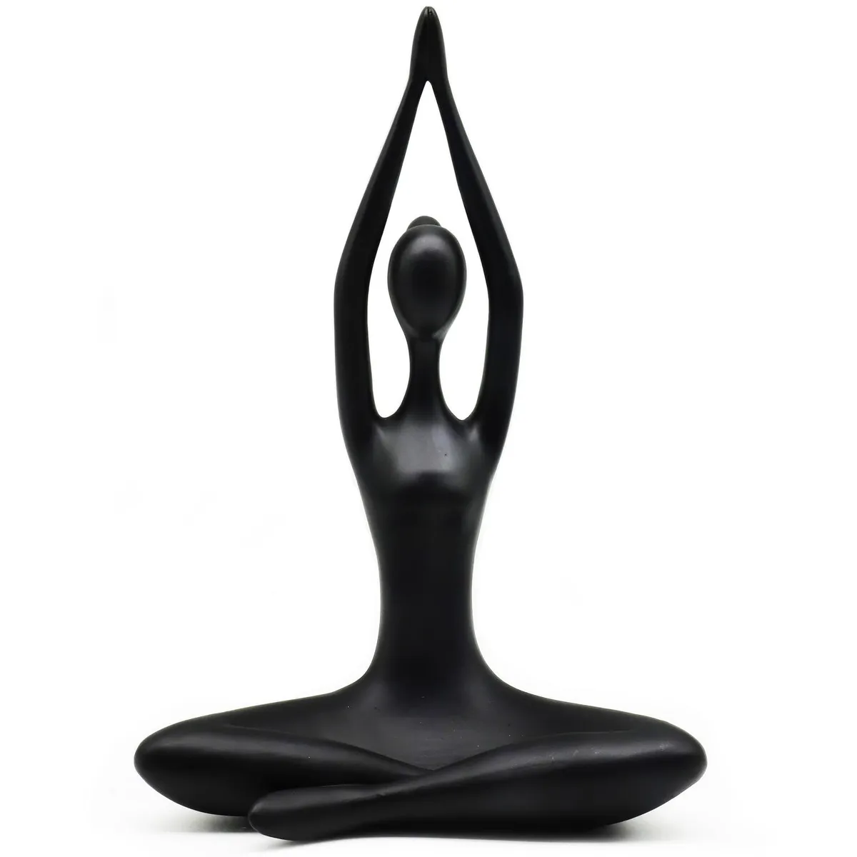 JUST HOME COLLECTION - Figura yoga manos arriba negro 33,5 cm