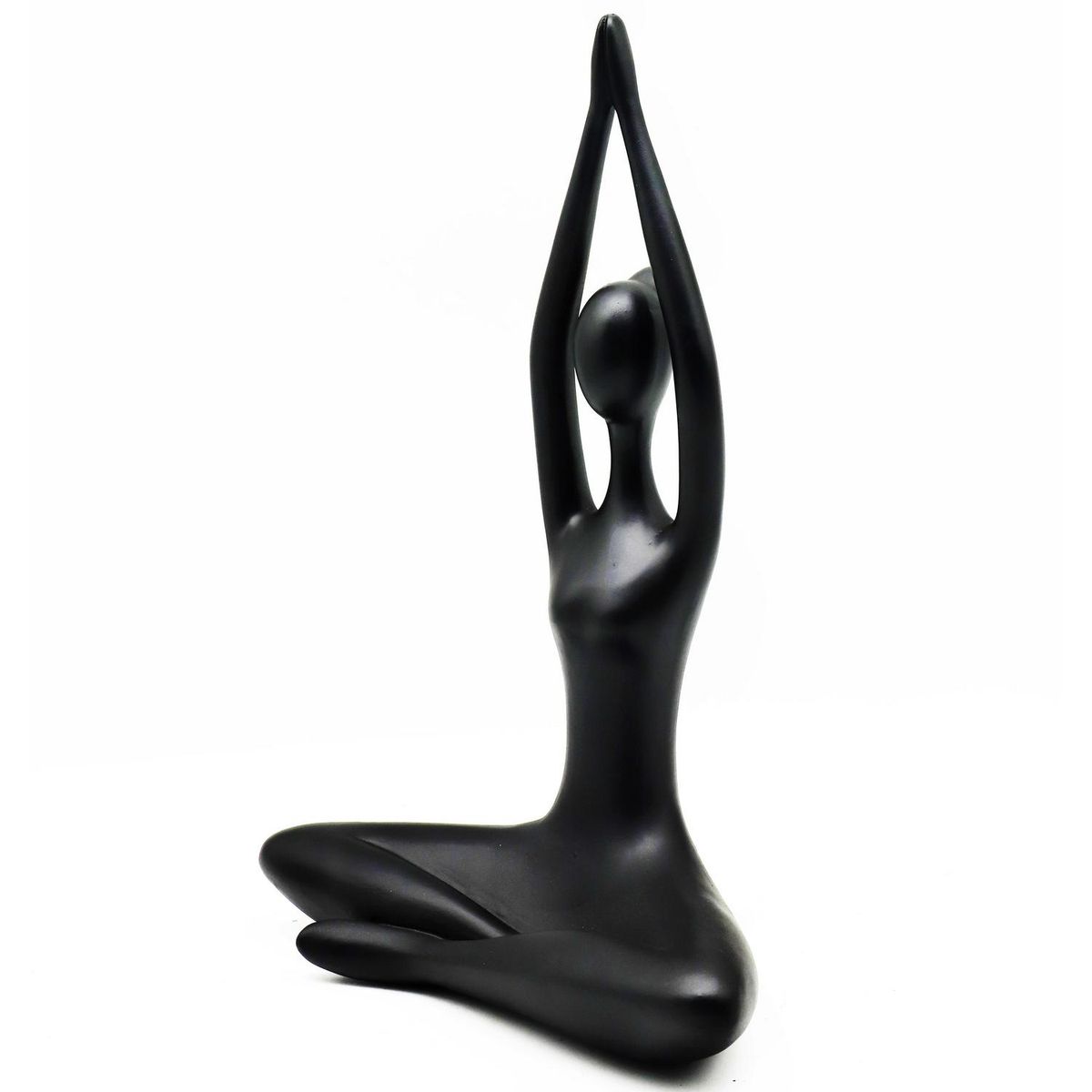 JUST HOME COLLECTION - Figura yoga manos arriba negro 33,5 cm