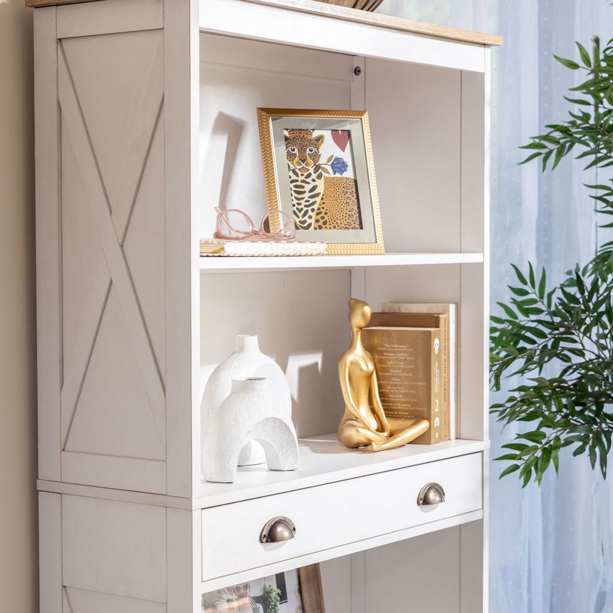 JUST HOME COLLECTION - Figura yoga manos abajo dorada 24,8 cm