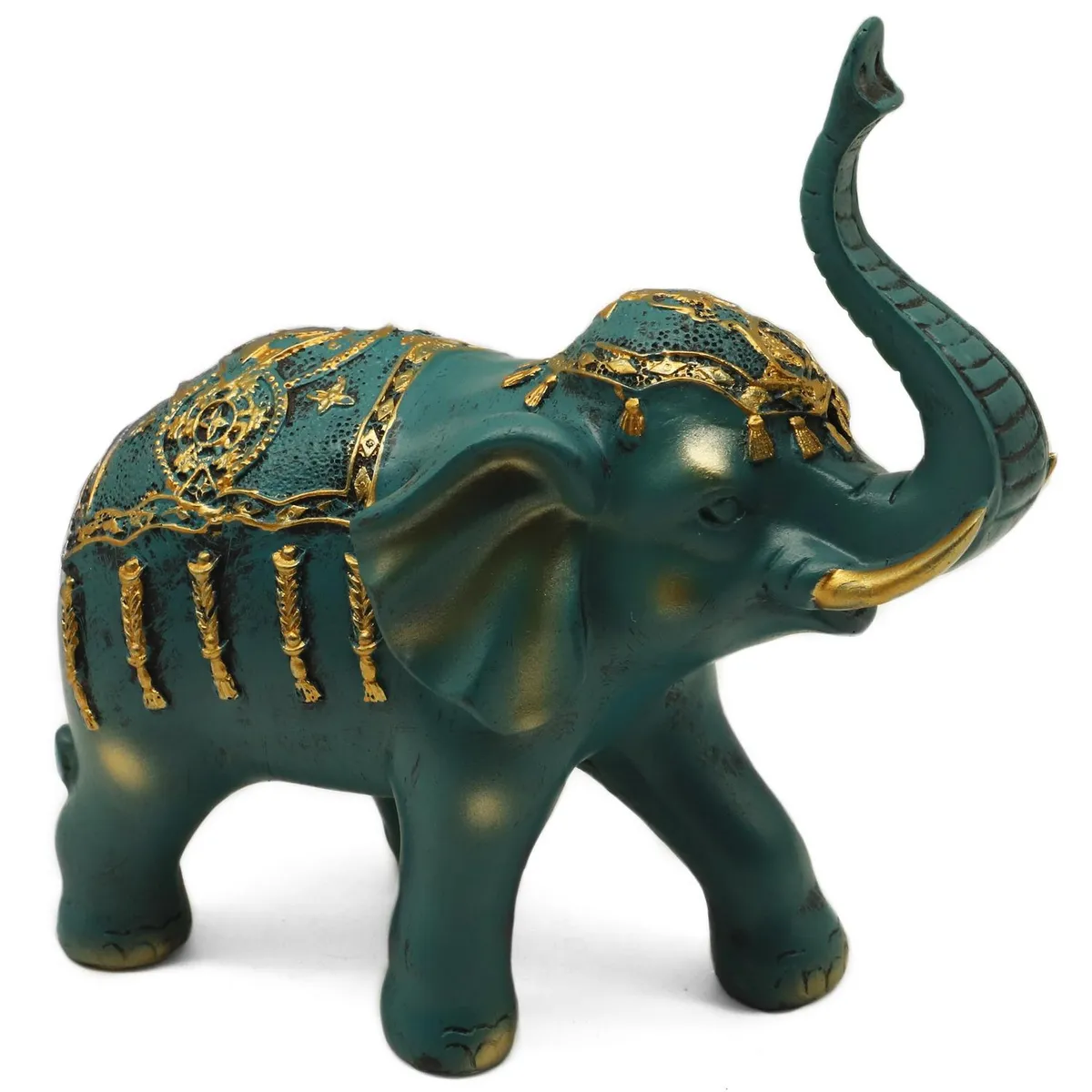 JUST HOME COLLECTION - Figura elefante verde 21x24 cm