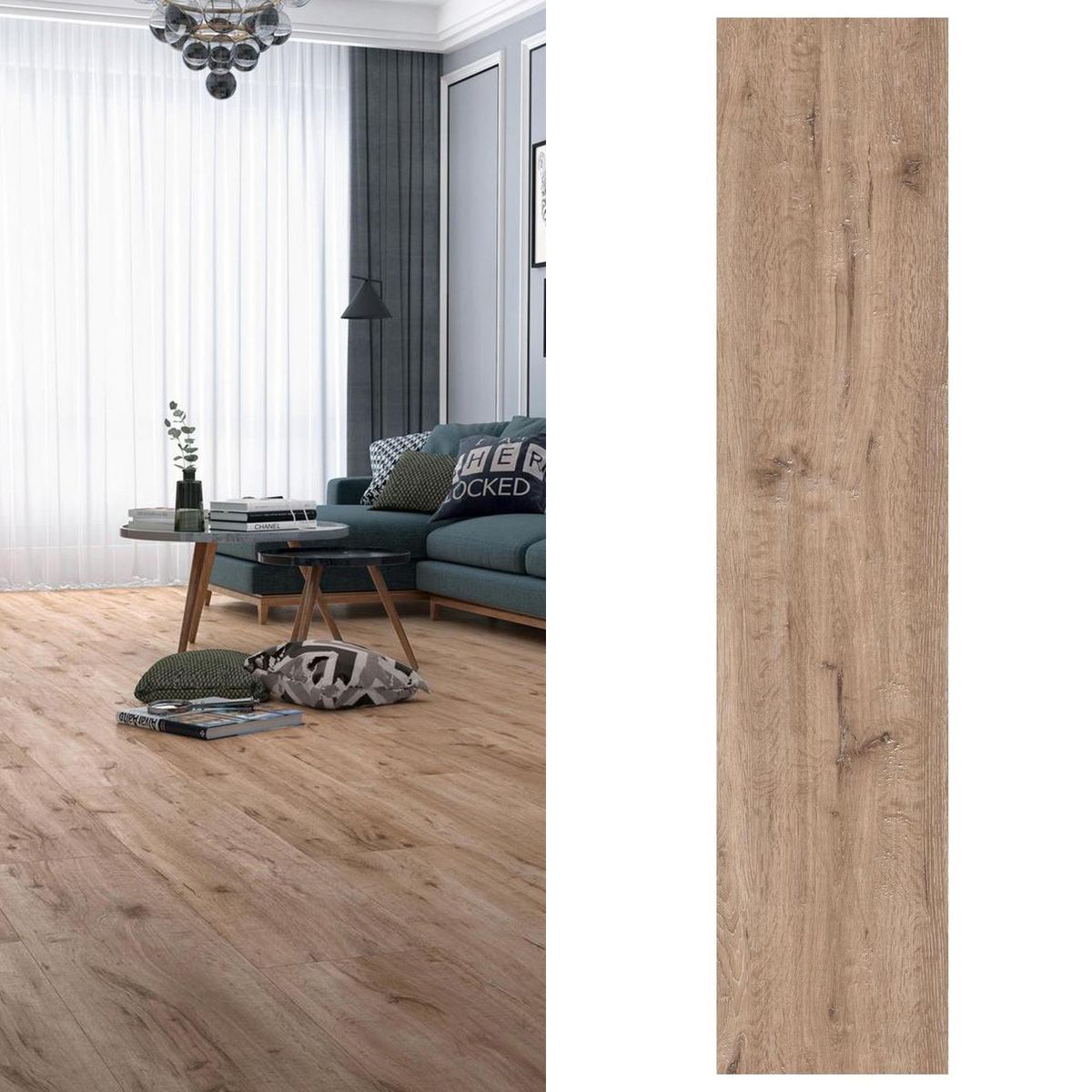 HOLZTEK - Piso Flotante 8 mm Oak Natural Oak 1.99 m2