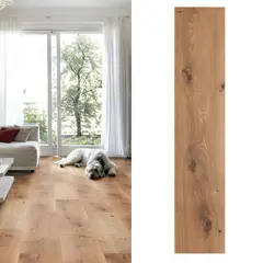 HOLZTEK - Piso Flotante 8 mm Oak Nature Mix Café 1.99 m2