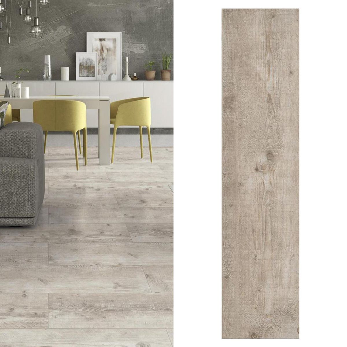 HOLZTEK - Piso Flotante 8 mm Pine Light Beige Beige 2.17 m2