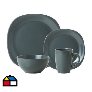 Juego de vajilla 16 piezas quadro grt.
