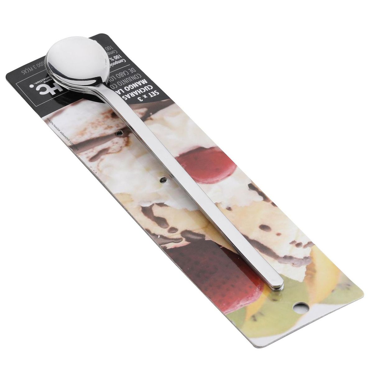 JUST HOME COLLECTION - Set 3 cucharas mango largo