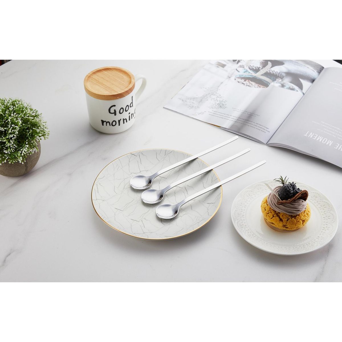 JUST HOME COLLECTION - Set 3 cucharas mango largo