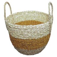 Canasto Decorativo Palma Hierba Marina 32X28 Cm