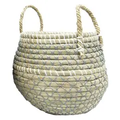 JUST HOME COLLECTION - Canasto Decorativo Hierba Marina 30X45 Cm